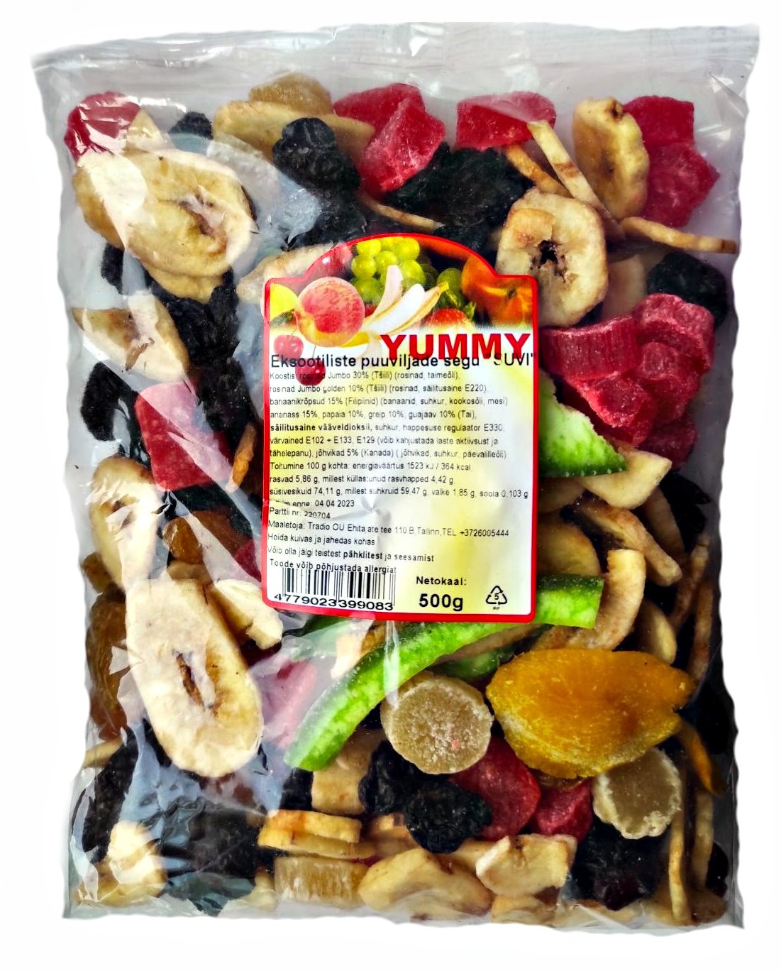 Eksootiliste puuviljade segu SUVI, kuivatatud, 500g